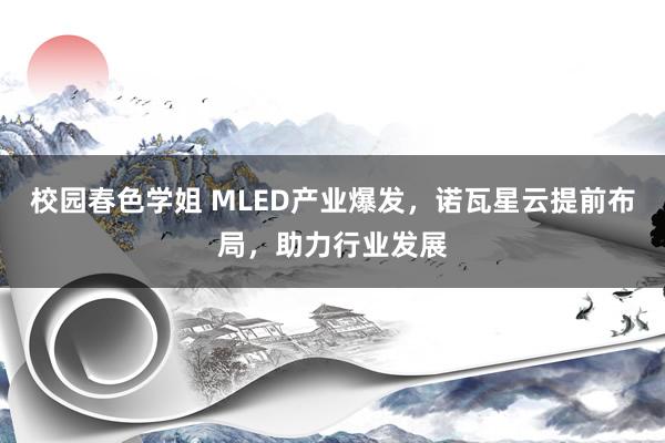 校园春色学姐 MLED产业爆发，诺瓦星云提前布局，助力行业发展