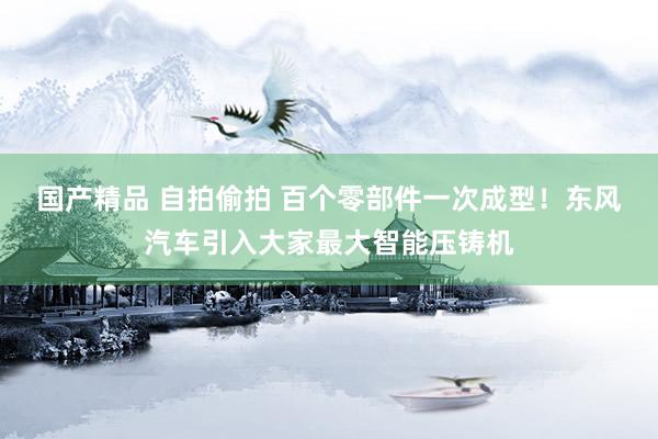 国产精品 自拍偷拍 百个零部件一次成型！东风汽车引入大家最大智能压铸机