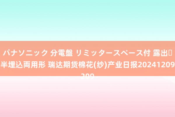 パナソニック 分電盤 リミッタースペース付 露出・半埋込両用形 瑞达期货棉花(纱)产业日报20241209