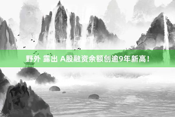 野外 露出 A股融资余额创逾9年新高！
