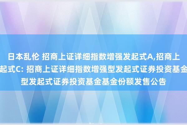 日本乱伦 招商上证详细指数增强发起式A,招商上证详细指数增强发起式C: 招商上证详细指数增强型发起式证券投资基金基金份额发售公告